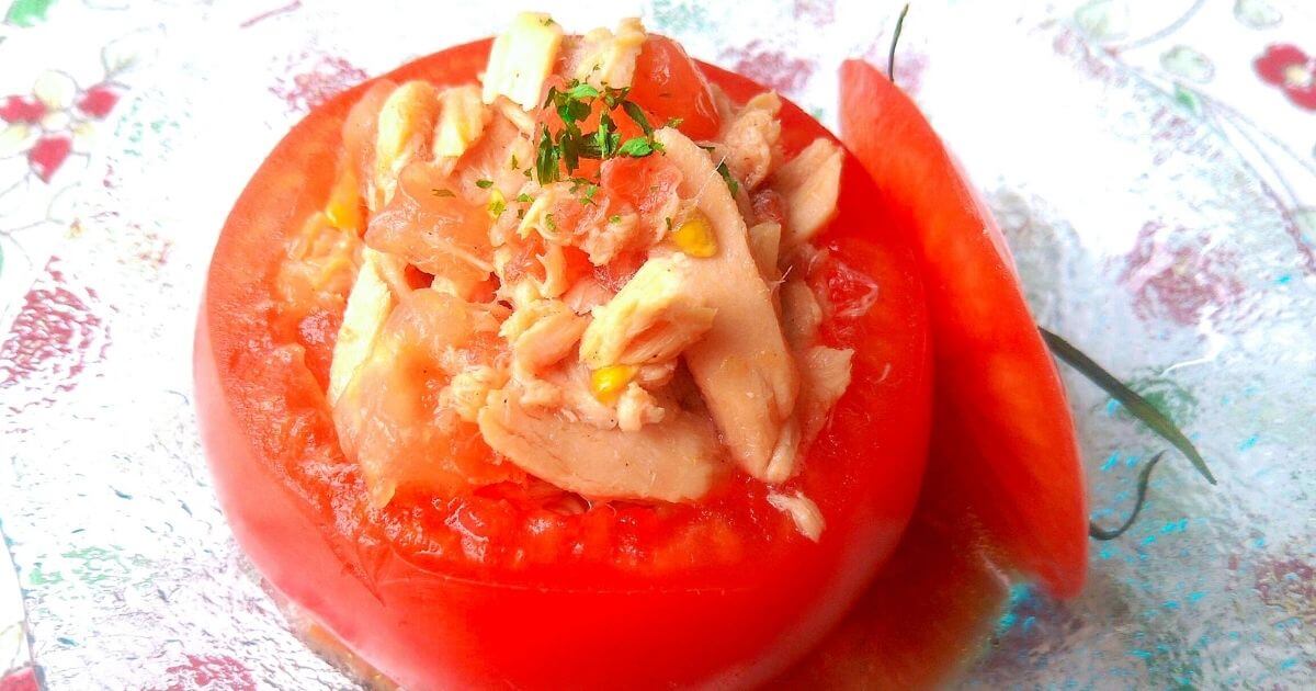 【レシピ】丸ごとトマトの梅ツナサラダ