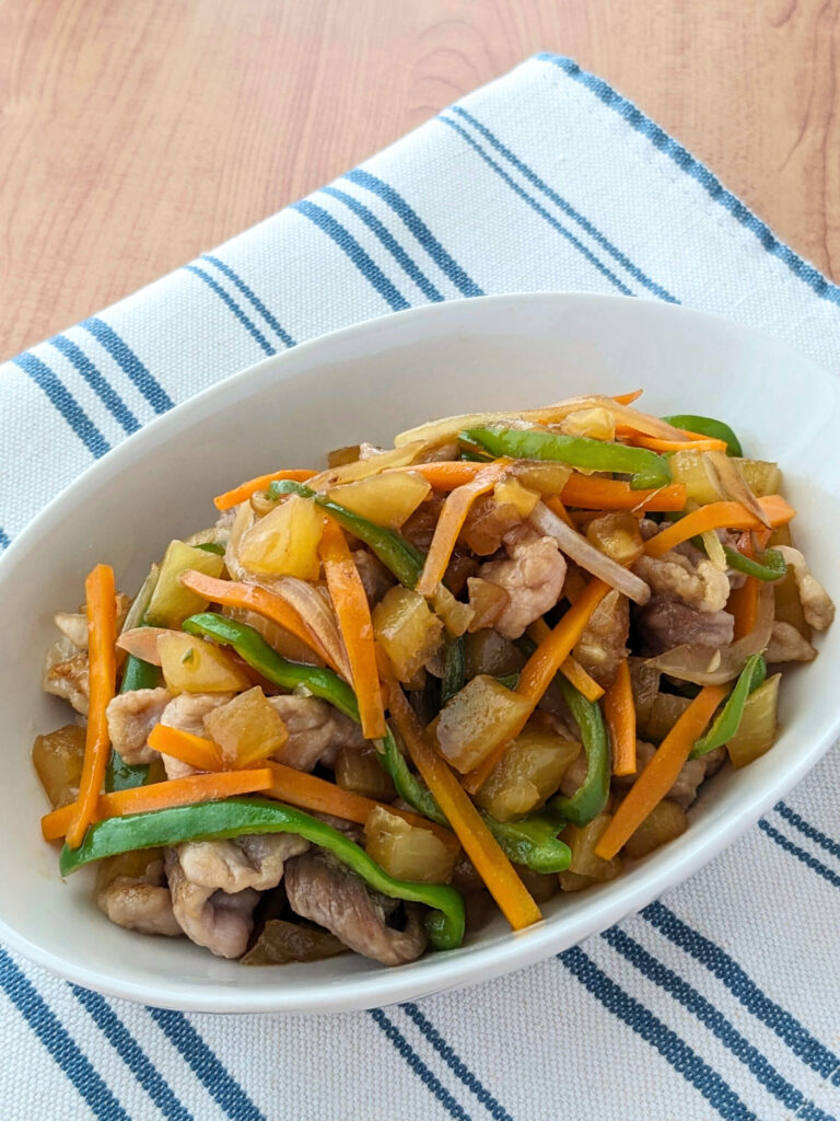 【レシピ】揚げない!豚肉とパイナップルの南蛮和え