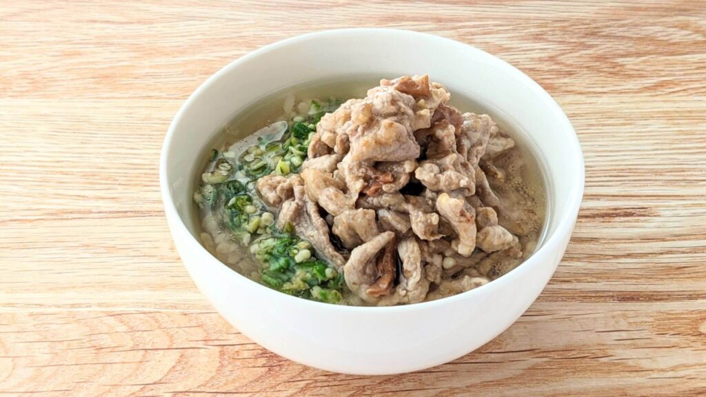 【レシピ】豚肉の茶節風梅茶漬け