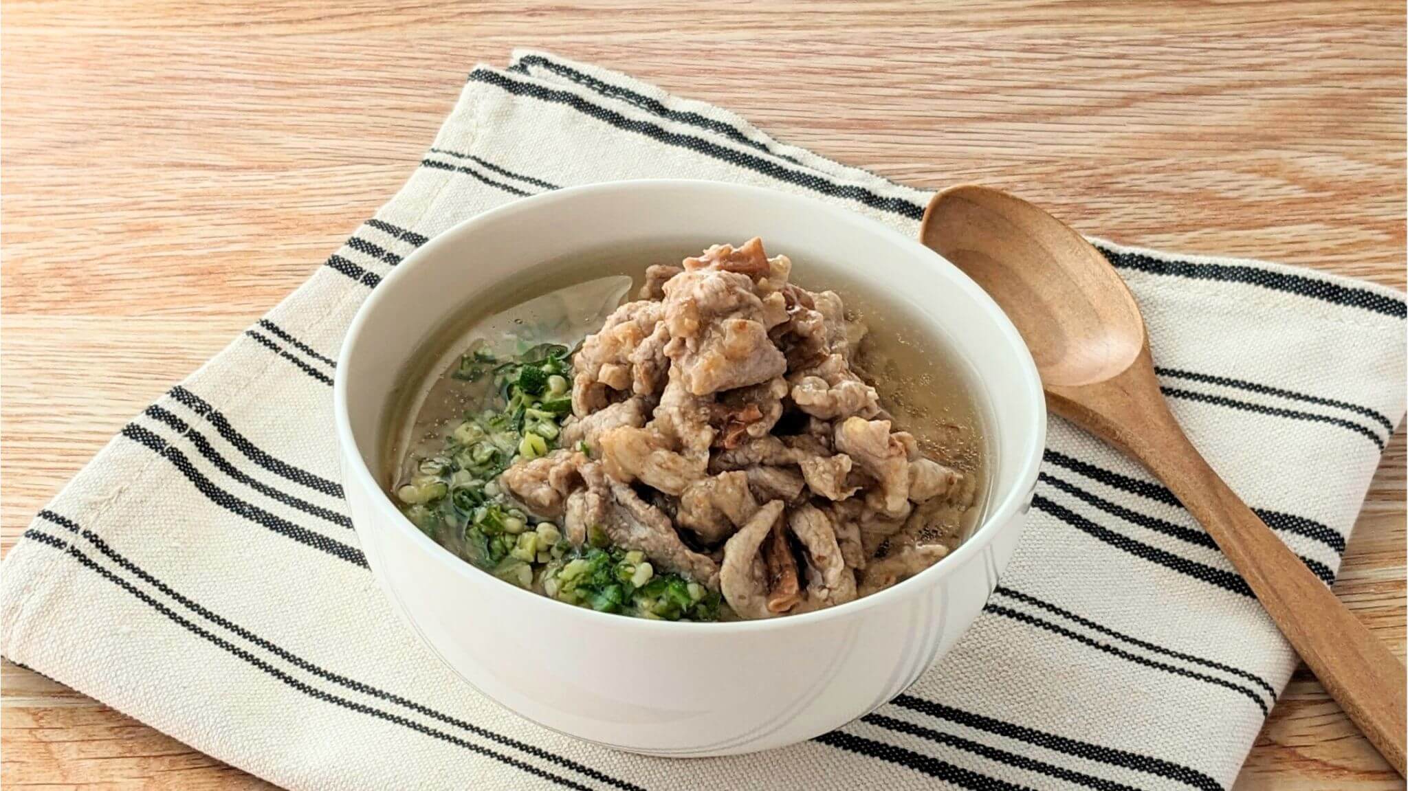 【レシピ】豚肉の茶節風梅茶漬け