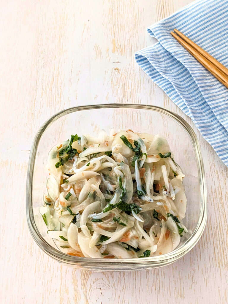 【レシピ】新玉ねぎとしらすの梅マリネ